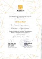 Сертификат преподавателя Колпина М.А.